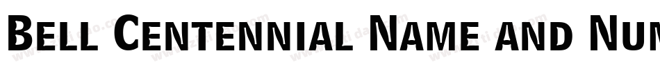 Bell Centennial Name and Number BT字体转换